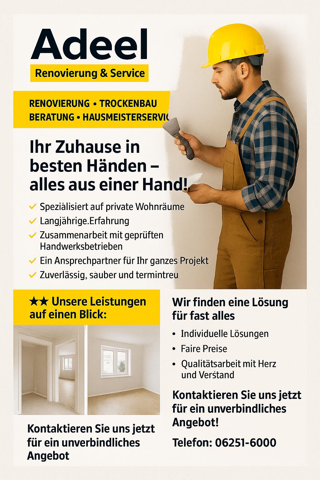 Adeel Renovierung & Service – Flyer